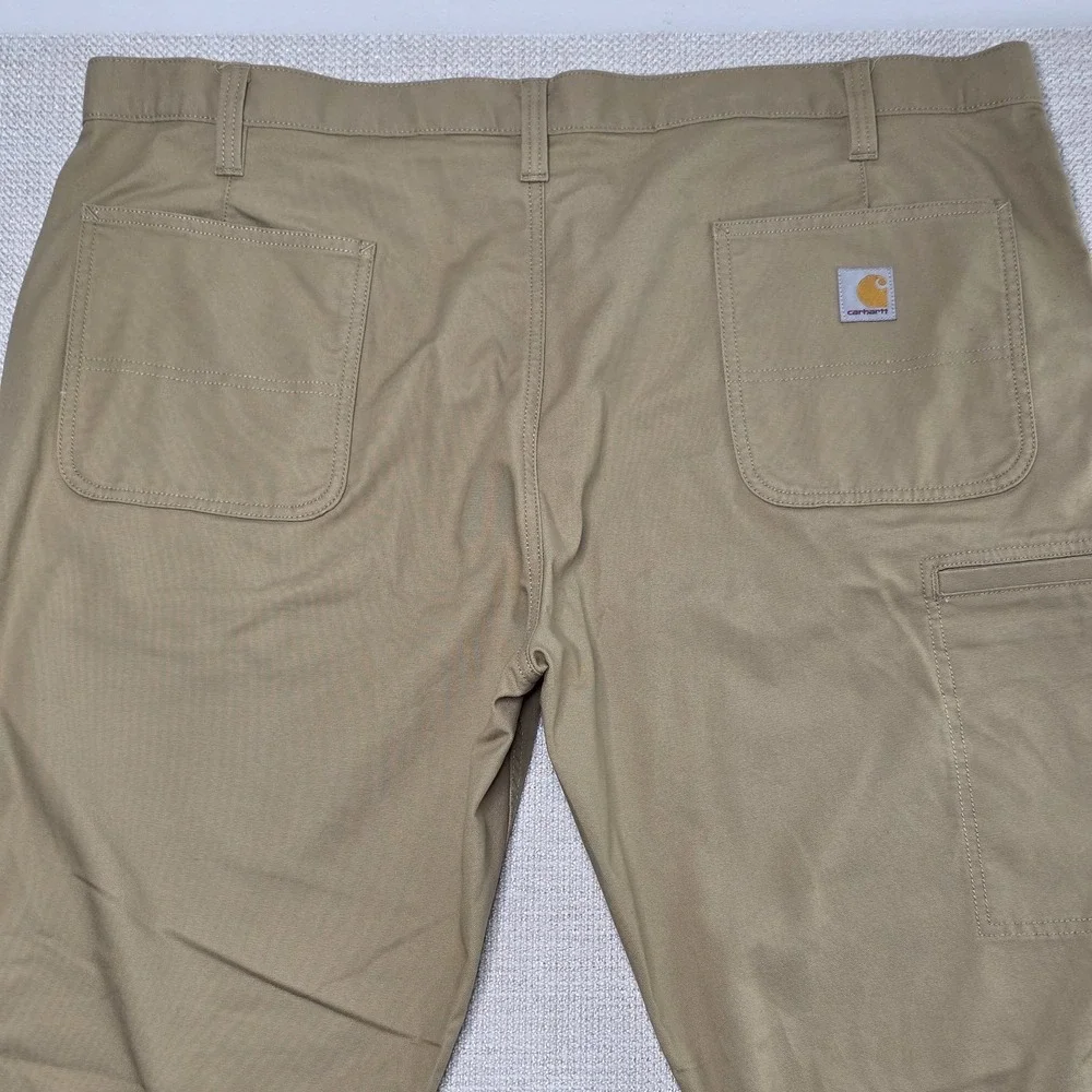 Carhartt Relaxed Fit Rugged Flex BN3109-M Canvas Work Pants Size 44x32 Tan NWOT‎